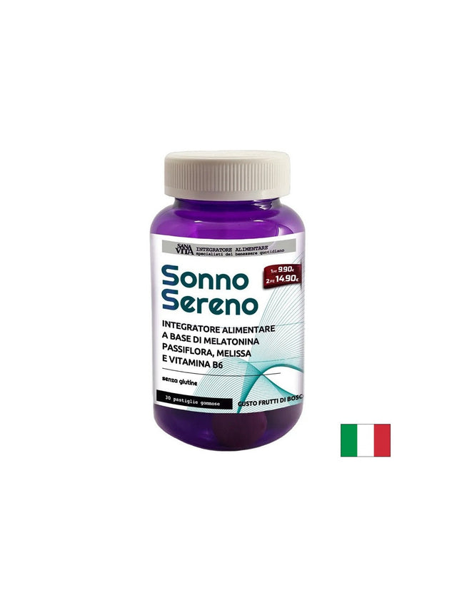 Мелатонин + пасифлора, маточина и витамин В6 - При стрес, безсъние, тревожност, 30 желирани таблетки  Paladin Pharma - Nutra Best Bulgaria