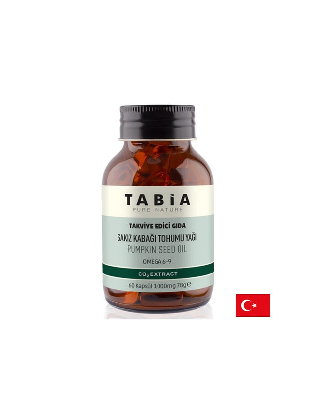 Простата и уринарен тракт - Масло от тиквено семе (източник на омега 6-9), 60 софтгел капсули  Tabia - Nutra Best Bulgaria