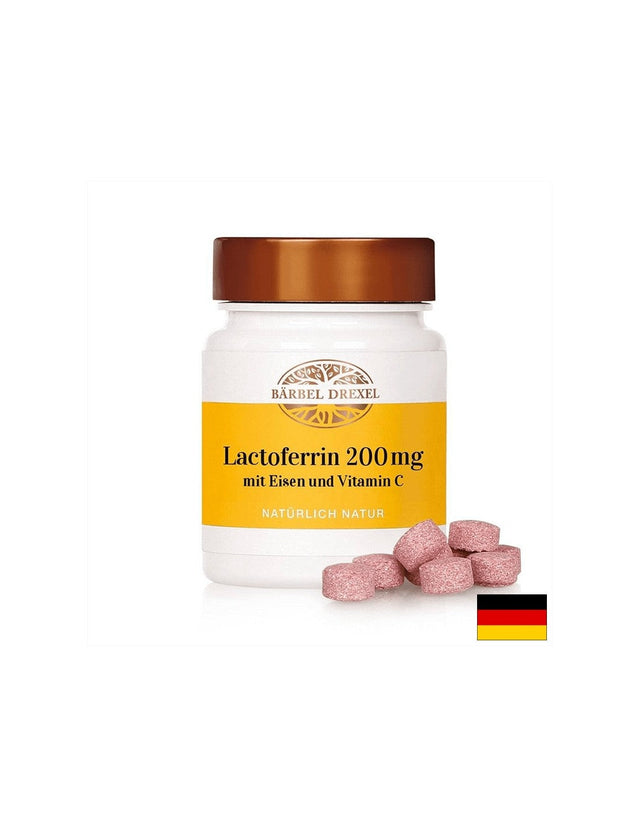 Лактоферин + желязо и витамин С от шипка - Имуноукрепваща, противоанемична и тонизираща формула, 60 таблетки за смучене  Bärbel Drexel - Nutra Best Bulgaria