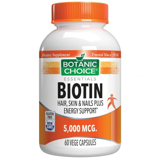 Биотин - 60 веге капсули  Botanic Choice - Nutra Best Bulgaria