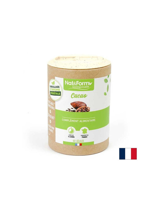 Нервна система - Екстракт от Какаови зърна, 60 капсули  Nat&Form - Nutra Best Bulgaria
