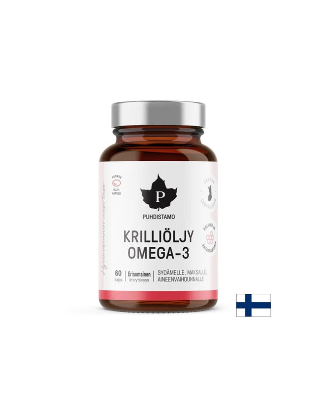 В подкрепа на сърцето и мозъка - Крил (масло), 60 софтгел капсули  Puhdistamo - Nutra Best Bulgaria