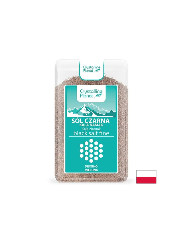 Черна сол Кала Намак, фино смляна, 600 g  Crystalline Planet - Nutra Best Bulgaria