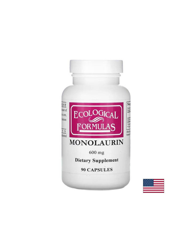 Монолаурин - Имунитет, защита от инфекции, енергия, 600 mg, 90 капсули  Ecological Formulas - Nutra Best Bulgaria