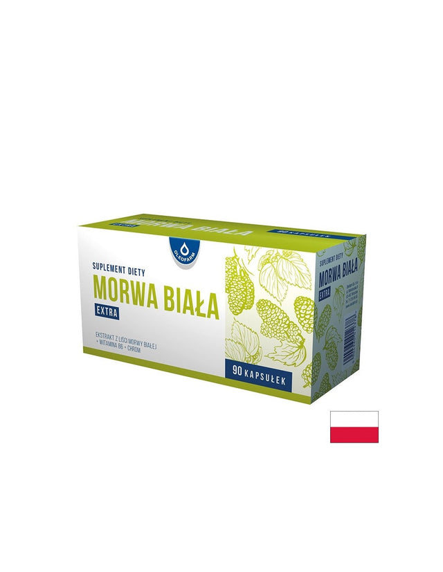 Бяла черница 600 mg + Витамин B6 + Хром Контрол на кръвната захар 90 капсули  Oleofarm - Nutra Best Bulgaria