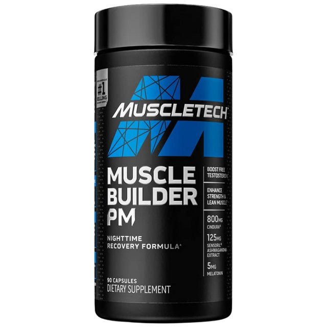 Muscle Builder PM | Nighttime Recovery Formula - 90 капсули - Nutra Best Bulgaria