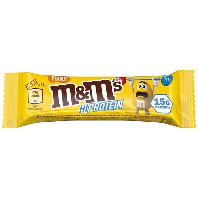 M&M's HiProtein Bar / Choco Peanut Butter - 51 грама - Nutra Best Bulgaria