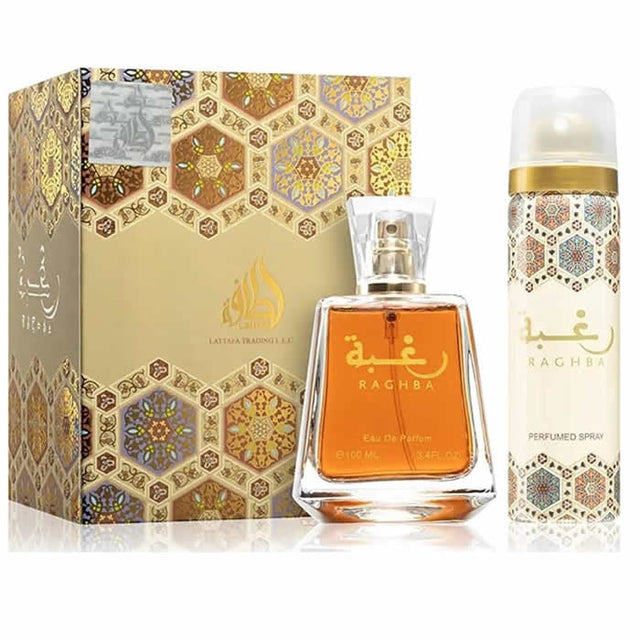 LATTAFA RAGHBA EAU DE PARFUM SPRAY 100ML + RAGHBA PERFUMED SPRAY 50ML - Nutra Best Bulgaria