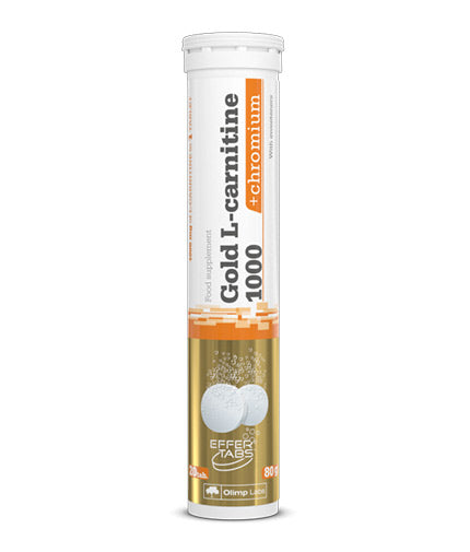 Gold L-carnitine 1000 + Chromium / 20 Effervescent Tabs - 0 - Nutra Best Bulgaria