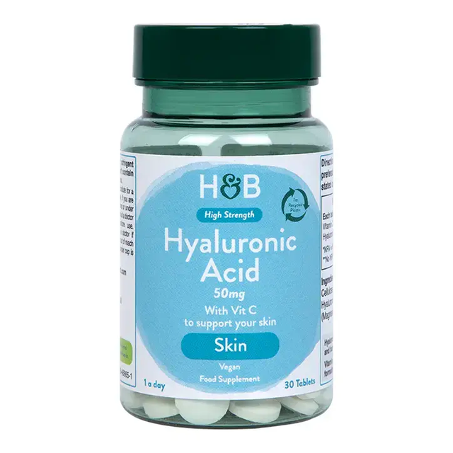 Хиалуронова киселина (Hyaluronic Acid) 50мг 30 таблетки HOLLAND & BARRETT - Nutra Best Bulgaria