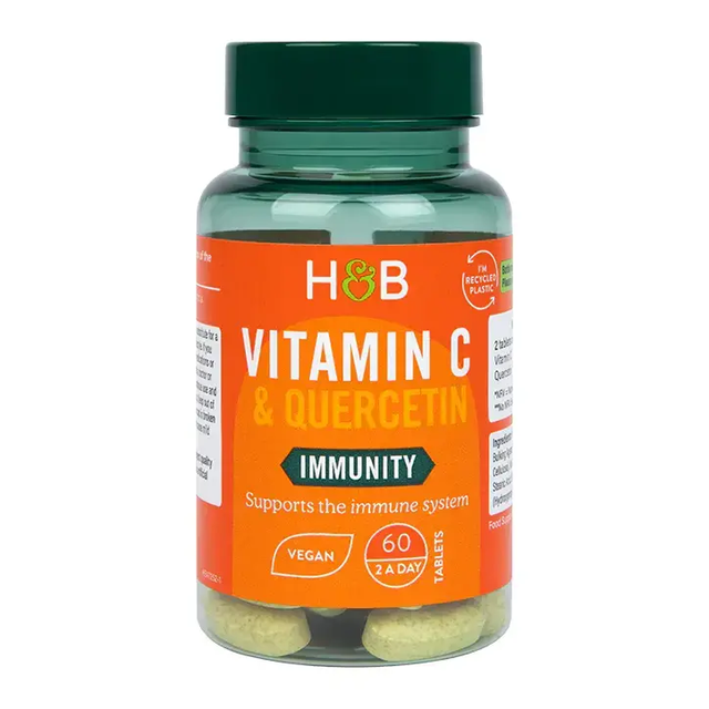 Кверцетин + Витамин С (Quercetin + Vitamin C) 60 таблетки HOLLAND & BARRETT - Nutra Best Bulgaria