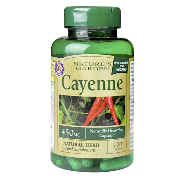 Лют кайен пипер (Cayenne)  450мг 100 капсули HOLLAND & BARRETT - Nutra Best Bulgaria