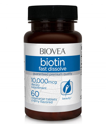 Biotin 10 000 Fast Dissolve / 60 Tabs - Nutra Best Bulgaria