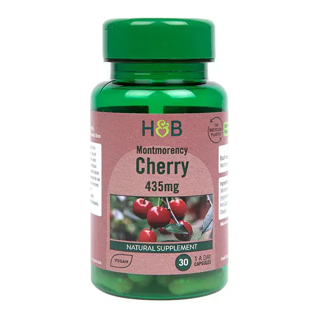 Вишни сорт Монтморенси (Montmorency Cherry) 435mg 30 капсули HOLLAND & BARRETT - Nutra Best Bulgaria