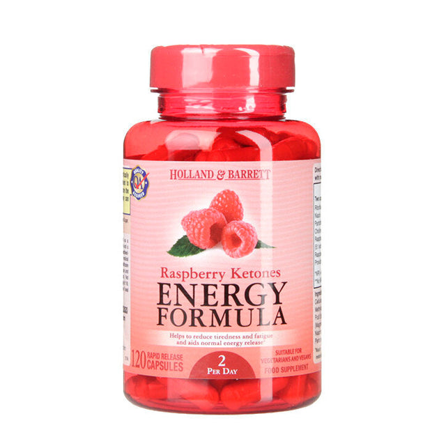 Малинови кетони енергийна формула (Energy Formula) 120 капсули HOLLAND & BARRETT - Nutra Best