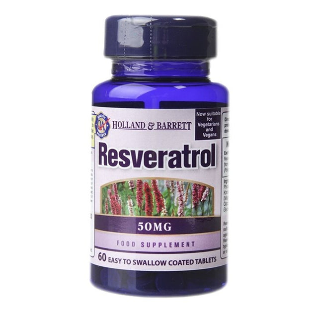 Ресвератрол (Resveratrol) 50мг 60 таблетки HOLLAND & BARRETT - Nutra Best Bulgaria