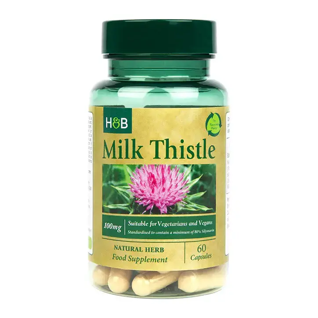 Бял трън екстракт (Milk Thistle) 60 капсули HOLLAND & BARRETT - Nutra Best Bulgaria