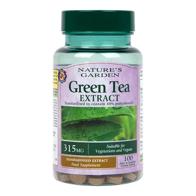 Екстракт от зелен чай (Green Tea Extract) 315мг 100 таблетки HOLLAND & BARRETT - Nutra Best Bulgaria