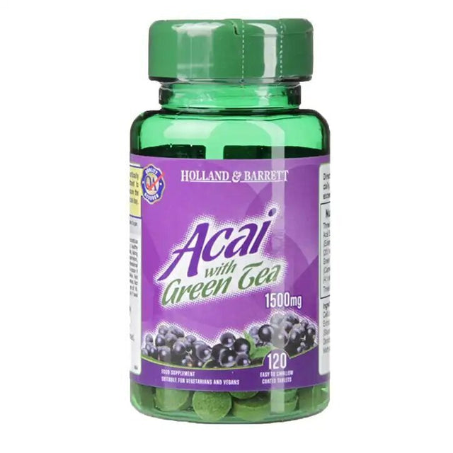 Acai Berry 1500 mg | with Green Tea - 120 Таблетки - Nutra Best Bulgaria