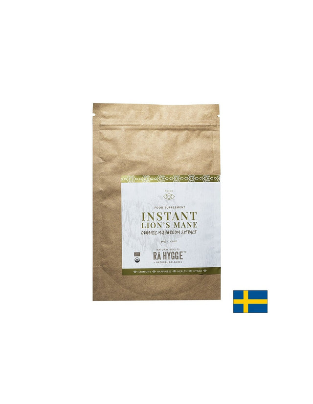 Лъвска грива БИО - за мозъка и нервната система - 690 mg х 40 g, прах  Rå Hygge - Nutra Best Bulgaria