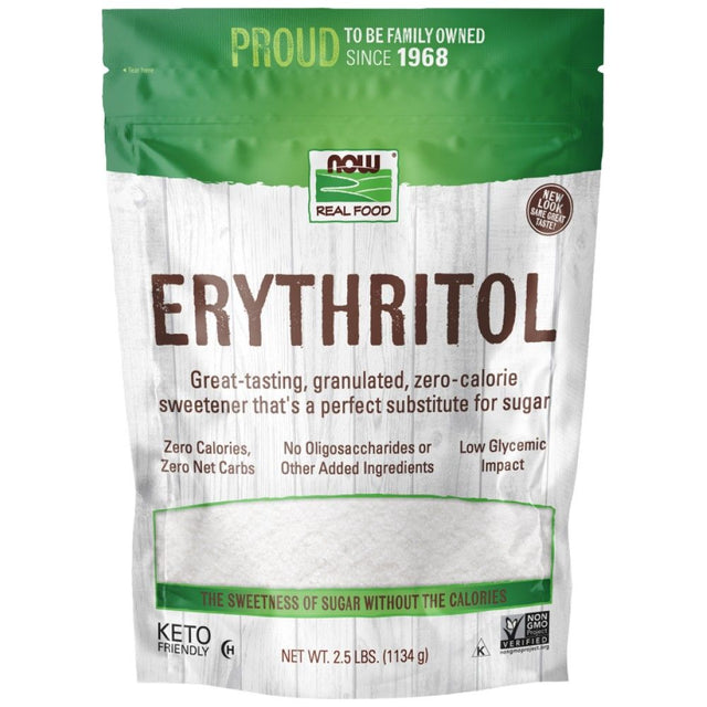 Erythritol / Keto Friendly Zero Calories Sweetener - 1134 грама  NOW Foods - Nutra Best Bulgaria