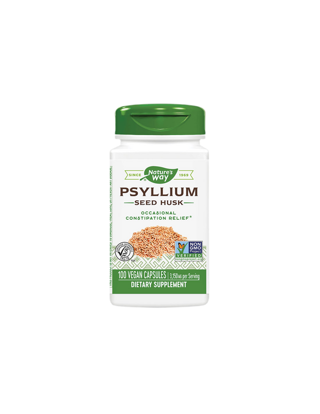 Psyllium Seed Husk/ Теснолист живовляк/ Хуск (люспи) 525 mg x 100 капсули Nature’s Way - Nutra Best Bulgaria