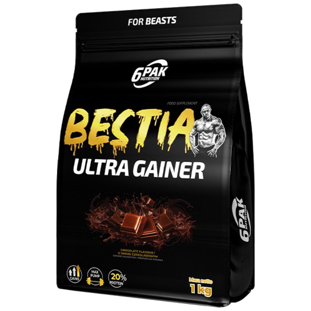 BESTIA Ultra Gainer - 1000 грама  6PAK Nutrition - Nutra Best Bulgaria