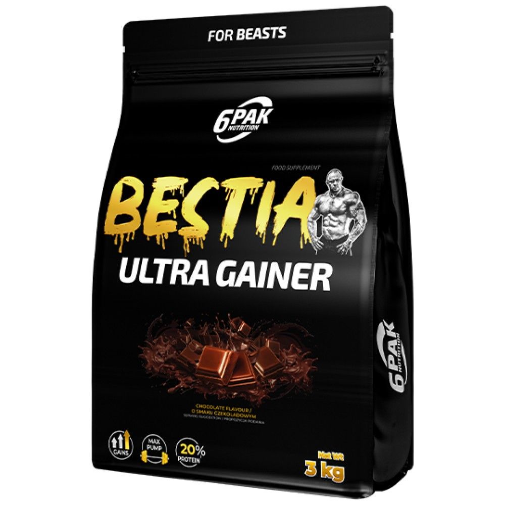 BESTIA Ultra Gainer - 3000 грама  6PAK Nutrition - Nutra Best Bulgaria