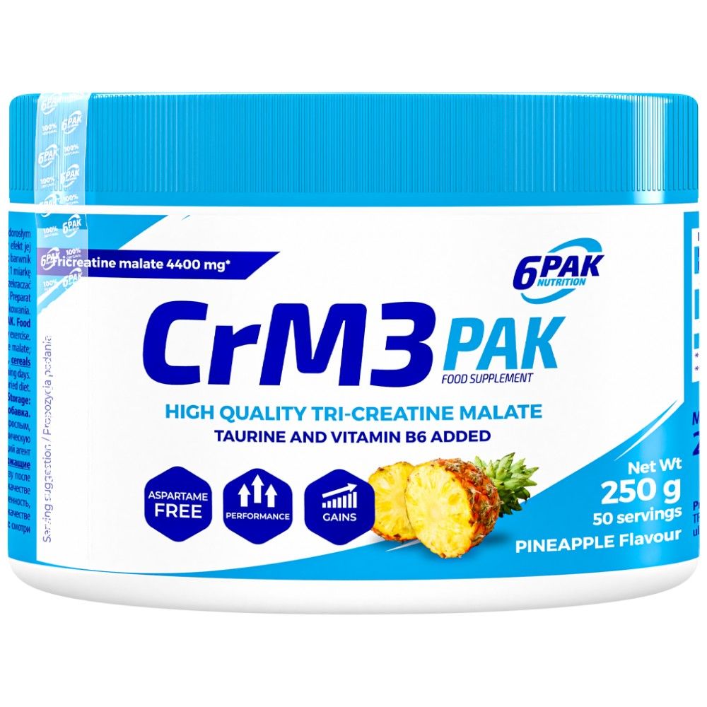 CrM3 PAK (Tri-Creatine Malate + Taurine) - 250 грама  6PAK Nutrition - Nutra Best Bulgaria