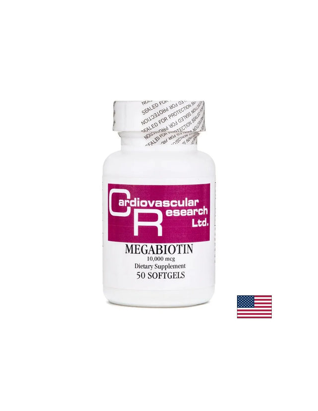 Коса, кожа и нокти - Мега биотин (Витамин В7), 10 000 µg x 50 софтгел капсули - Nutra Best