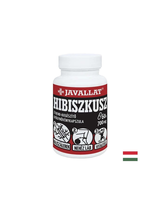 Добро кръвообращение и венозно здраве - Хибискус, 700 mg х 60 капсули  Javallat - Nutra Best Bulgaria