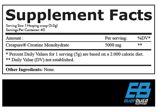 Creapure® Creatine Monohydrate 5000 MG (200 грама, 40 дози) - Nutra Best