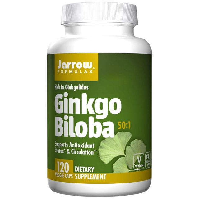 Ginkgo Biloba 120 mg 120 капсули  Jarrow Formulas - Nutra Best Bulgaria