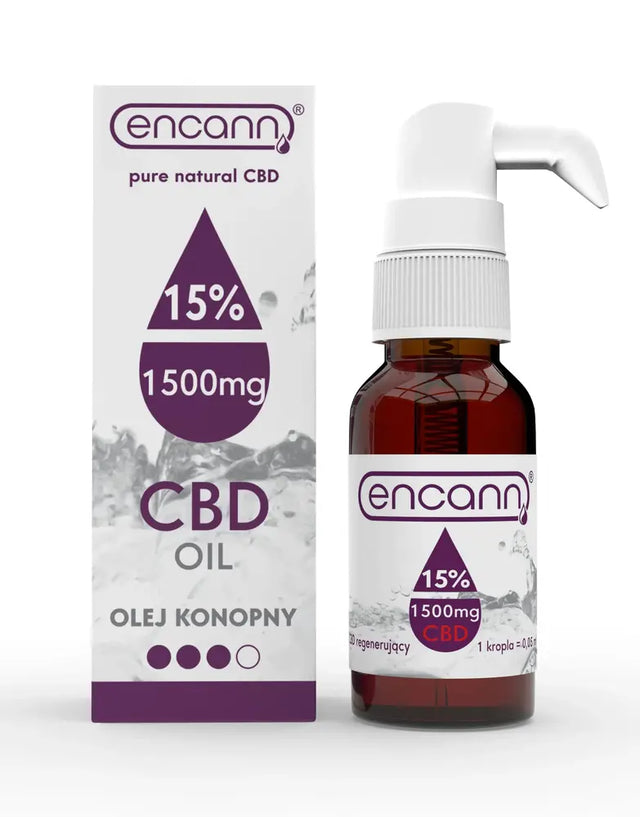 Регенериращо масло СБД 15%  1500 мг 10 мл опаковка Encann - Nutra Best Bulgaria