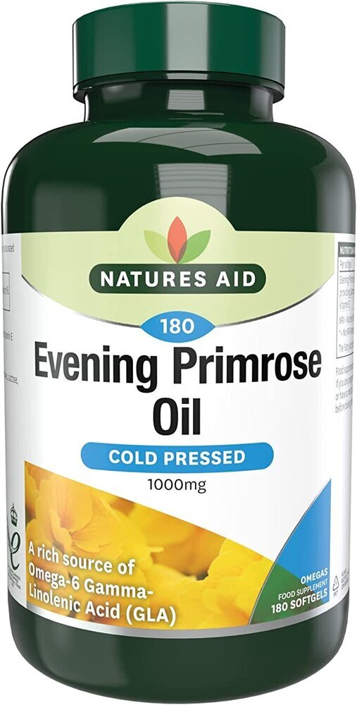 Масло от вечерна иглика (Evening Primrose Oil) 1000мг 180 меки капсули NaturesAid - Nutra Best Bulgaria