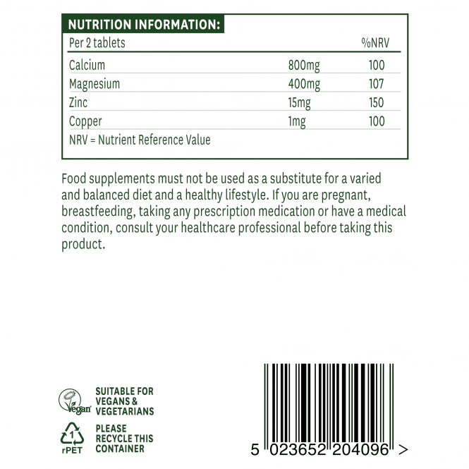 Калций, Магнезий и Цинк (Calcium, Magnesium + Zinc) 90 таблетки NaturesAid - Nutra Best