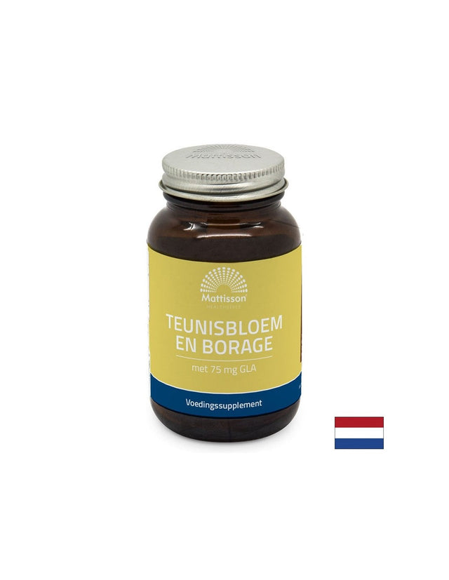 Хормонален баланс - Масло от вечерна иглика и пореч, 75 mg GLA х 60 капсули  Mattisson Healthstyle - Nutra Best Bulgaria