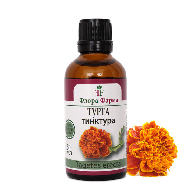 Турта 750 мг /цвят/ – тинктура 50 мл FLORA FARMA  Флора Фарма - Nutra Best Bulgaria