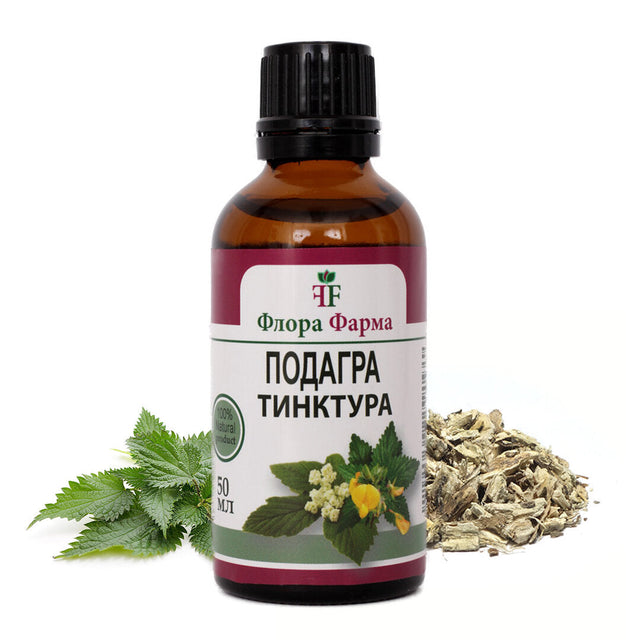 Подагра 750 мг – тинктура 50 мл FLORA FARMA - Nutra Best