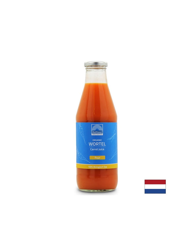 Био сок от моркови – полезен за очите, 750 ml  Mattisson Healthstyle - Nutra Best Bulgaria