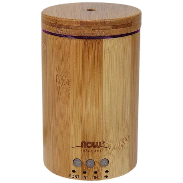 Ultrasonic Real Bamboo Essential Oil Diffuser  NOW Foods - Nutra Best Bulgaria