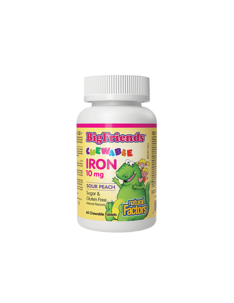 Big Friends® Chewable Iron 10 mg - 60 Дъвчащи таблетки - Nutra Best