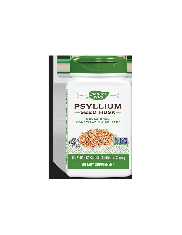 Psyllium Seed Husk/ Теснолист живовляк/ Хуск (люспи) 525 mg х 180 капсули Nature’s Way - Nutra Best Bulgaria