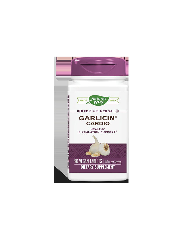 Garlicin® Cardio/ Гарлицин® Кардио 350 mg x 90 капсули Nature’s Way - Nutra Best Bulgaria