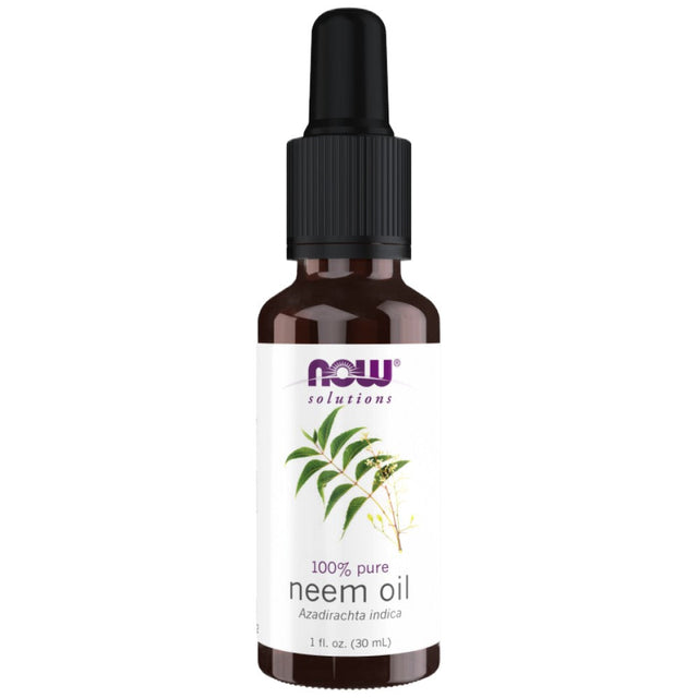 Neem Oil | 100% Pure Azadirachta Indica - 30 мл  NOW Foods - Nutra Best Bulgaria