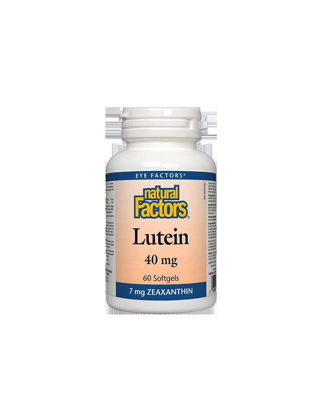 Lutein/ Лутеин 40 mg + Зеаксантин х 60 софтгел капсули Natural Factors - Nutra Best Bulgaria