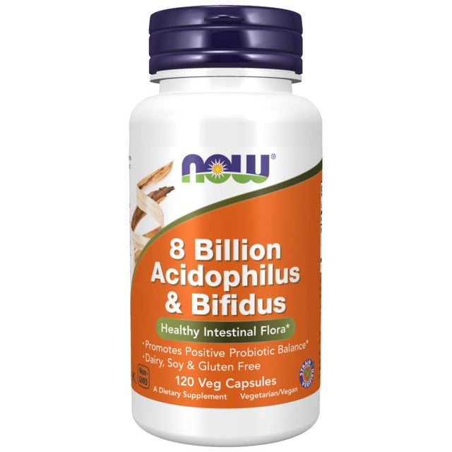 8 Billion Acidophilus & Bifidus - 120 капсули  NOW Foods - Nutra Best Bulgaria