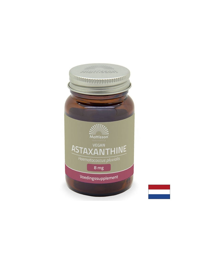 Здраве за очите - Веган Астаксантин, 8 mg х 60 капсули  Mattisson Healthstyle - Nutra Best Bulgaria