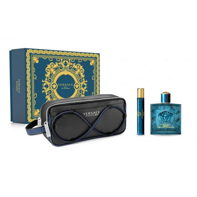 Versace Eros Pour Homme Eau De Perfume Spray 100ml Set 3 Pieces - Nutra Best Bulgaria