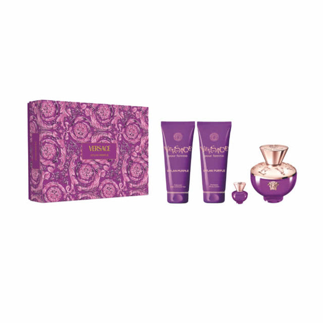 Versace Dylan Purple Eau De Perfume Spray 100ml Set 4 Pieces - Nutra Best Bulgaria